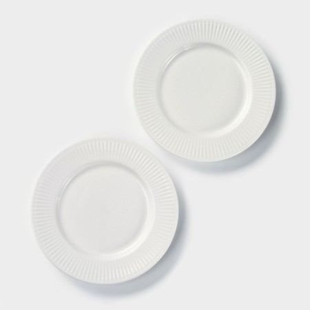 A set of porcelain plates Magistro Edne, 19 × 19 × 1.7 cm, white color-2