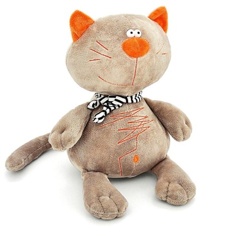 Soft toy "Cat Baton", gray color, 30 cm