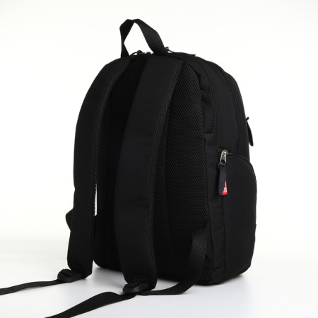 Male backpack on lightning, rise, 2 side pockets, black color-3