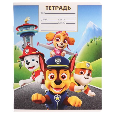 Notebook 12 sheets in a cage, 5 types of mix, cover coated cardboard, puppy patrol-5