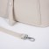 Luggage bag on lightning, 2 external pockets, milk color