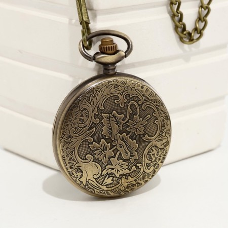 Pocket clock "Wasp", quartz, D dial-4.7 cm, chain L-38 cm-3