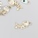 Decor for creativity metal, enamel "Skeleton of fish" with white and white 2x0.8 cm