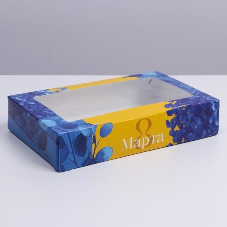 Confectionery packaging, boxing boxes of "Hortensi", March 8, 20 x 12 x 4 cm-1
