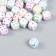 Beads for creativity Plastic "White Playing Cube" Color Points set 20g 0.8x0.8x0.8 cm 78118