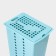 Besnaya basket with a lid "Violetta", 30 l, 37 × 25 × 48 cm, blue color