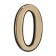 Door number "0", plastic, gold color