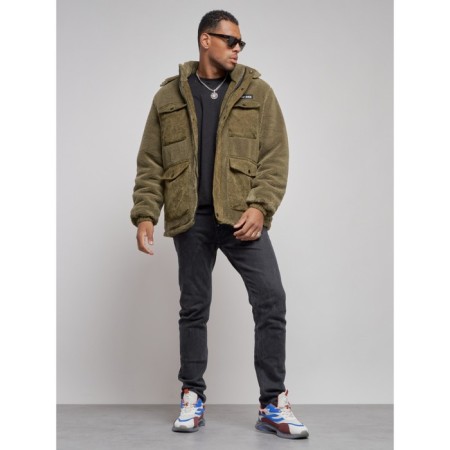 Plush jacket men's, size 52, khaki color-10