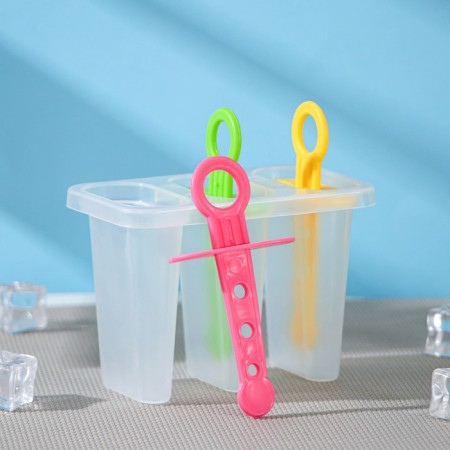 Form for ice cream shares "Simple", 11 × 11 × 6.5 cm, 3 cells, color mix-1