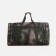 Road bag on a zipper, with an increase, 3 outer pockets, a long belt, camouflage color/green