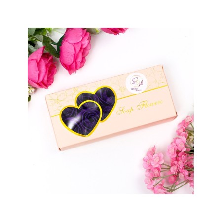 Soap roses, purple, set of 10 pcs.-9