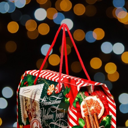 Gift Folding Box "Emerald Vintage" 23 x 10 x 22 cm-4
