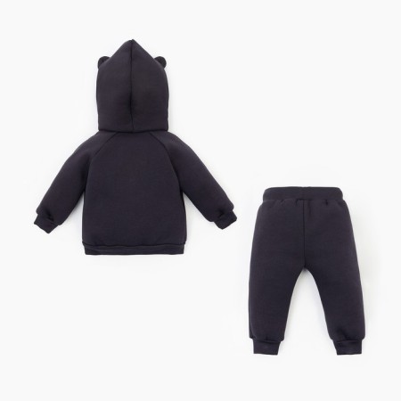 Costume: sweatshirt and pants crumb I, Basic Line, height 62-68 cm, dark gray-9