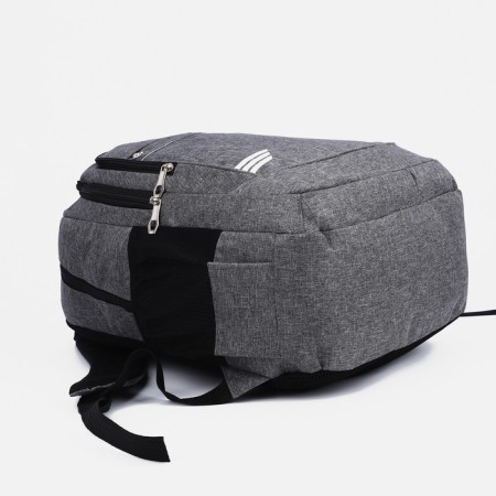 Men's backpack on lightning, external pocket, gray color-4