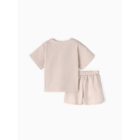 A set for a boy (shirt and shorts), minku, milk color, height 98 cm-4