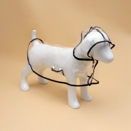 Dog raincoat, size 4XL, (DS 50, OG 60-66, Osh 56 cm), black-1
