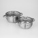 Set of pots "Grett", 2 subjects: 2.2 l; 3.2 l, capsule bottom