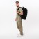 Male backpack, Marat, 3 lightning departments, 3 external pockets, black/blue color