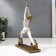 Polystone souvenir "Girl in a warrior pose, with cats" Pink 25x18.7x6.4 cm
