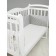 The side in the crib on the zipper "Baby Hedgehog", 4 objects, white/gray color