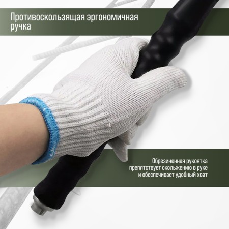 The hook for knitting the reinforcement tundra, automatic, rubberized handle, 310 mm-2