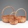 A set of wicker baskets (willow), 39x14/40 cm, 30x12/35 cm, 25x10/30 cm, 3 pcs., Light brown