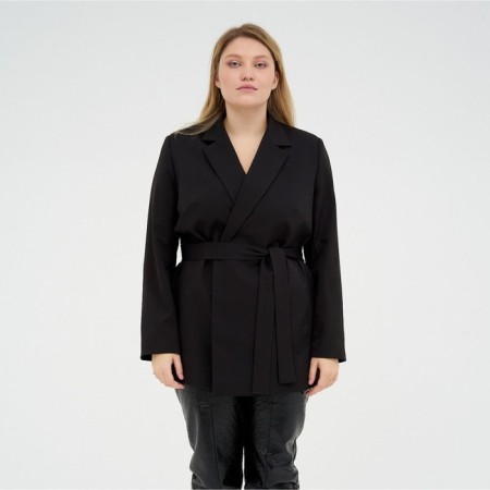 Women's jacket with a Mist Plus-Size belt, size 58, black color-4