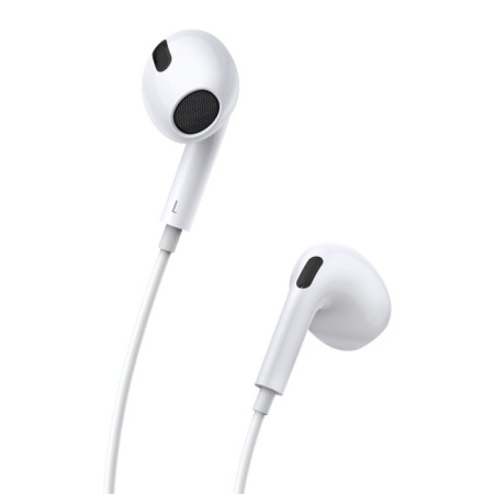 Headphones Baseus H17, inserts, wired, jack 3.5 mm, white-2