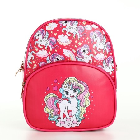 The backpack is unicorn, 20*8*23, lightning department, n/pocket, pink-3