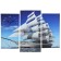 Carty clock is wall-mounted, modular "frigate", silent, 60 x 80 cm, triptych