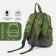 Baby backpack on lightning, external pocket, reflective strip, camouflage color/green