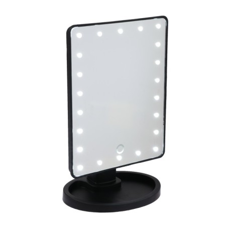 Luazon KZ-06 mirror, backlight, 26.5 × 16 × 12 cm, 4haa, 22 diodes, sensory button, black