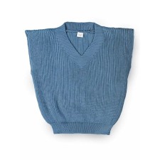 Vest for girl Knit height 122 cm, blue color