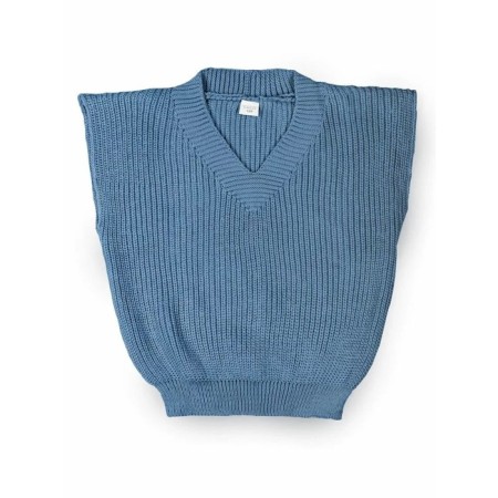 Vest for girl Knit height 122 cm, blue color