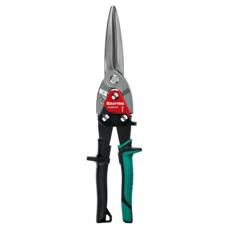 Kraftool Alligator, 2k handles, straight, elongated, 290 mm metal scissors.