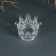 Glass of glass for 1 candle "Crown" transparent 5x7x7 cm