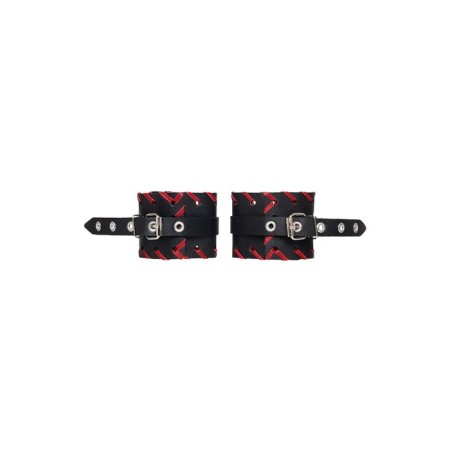 OCHs with red edging Pecado BDSM, skin, black-3