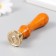 Printing for wax with a wooden handle "Crown with the letter V" 9x2.5x2.5 cm