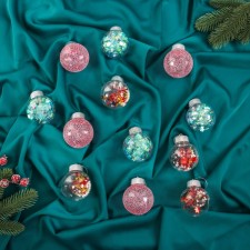 Set of balls plastic D-6 cm, 12 pcs 