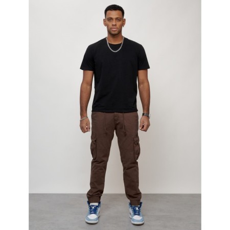 Cargo jeans men, size 48, brown color
