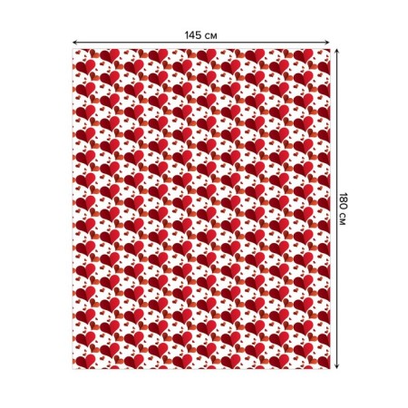 Tables on the table "About love", rectangular, Saten, size 145x180 cm-1