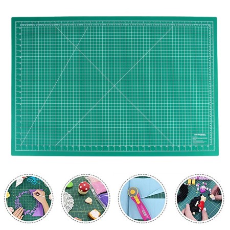 Mat for cutting, bilateral, 90 × 60 cm, A1, green color, AU-A1-3