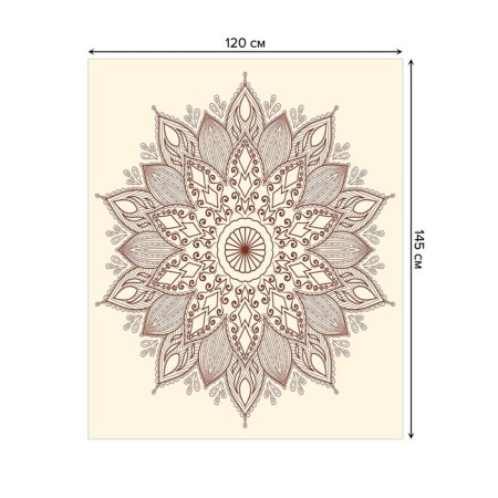 The tablecloth “Flower pattern”, rectangular, Saten, size 120x145 cm-1