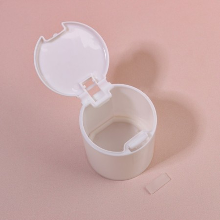 Organizer for storage, with a lid, on a button, d - 7.5 × 9.5 cm, white color-5