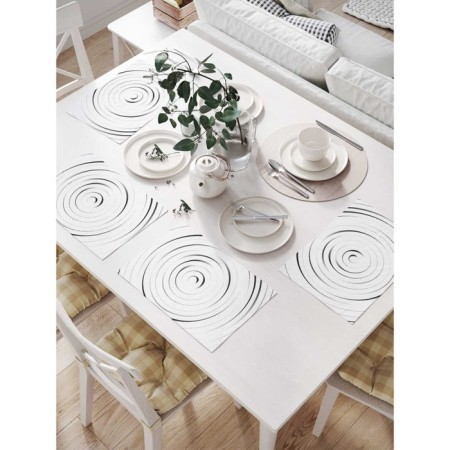 A set of napkins for setting the table "Round features", rectangular, size 32x46 cm, 4 pcs