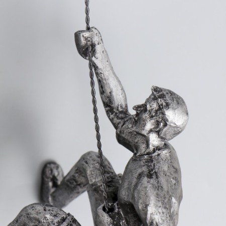 Souvenir Polystone "Fending the top" Left, blackened silver 18x8 cm-2