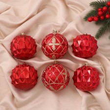 Set of balls plastic D-8 cm, 6 pcs 