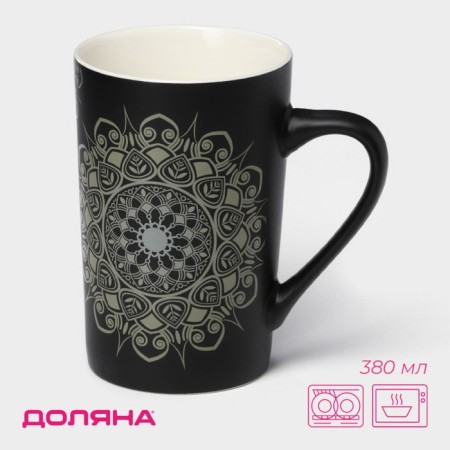 Porcelain shade mug "Mandala", 380 ml, gold pattern