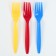 Plastic forks, 6 pcs., Mix colors