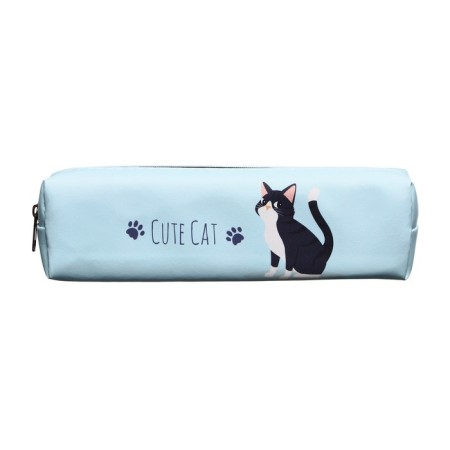 School Penal "Cat" on lightning, blue-1